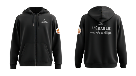 Hoodies avec zip unisexe noir