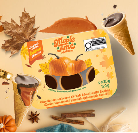 Mini cônes Maple Time boîtes de 6