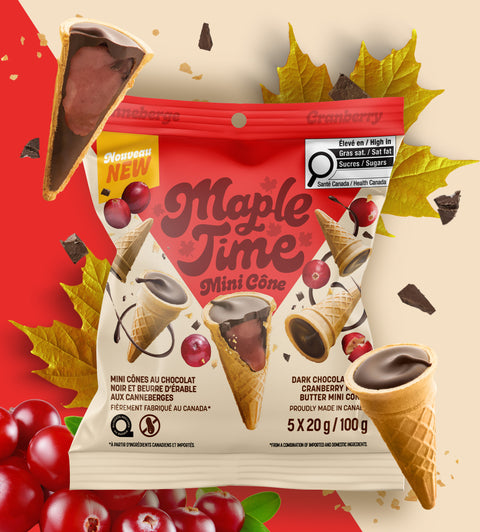 Mini cônes Maple Time sacs de 5 - Canneberge