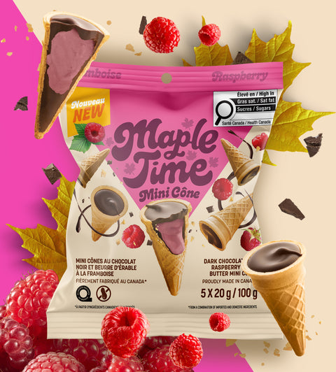 Mini cônes Maple Time sacs de 5 - Framboise